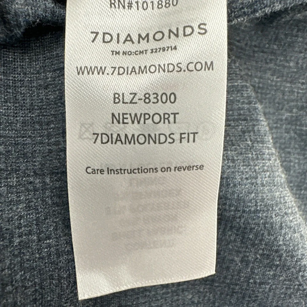 7 Diamonds Mannix 4-Way Stretch Blazer Sport Coat Mens 2XL Gray Black‎ Jacket